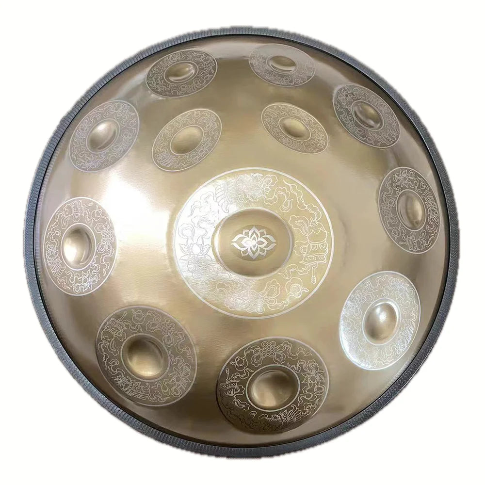 22-дюймовий барабан Carve Golden Professional Handpan Drum D Minor