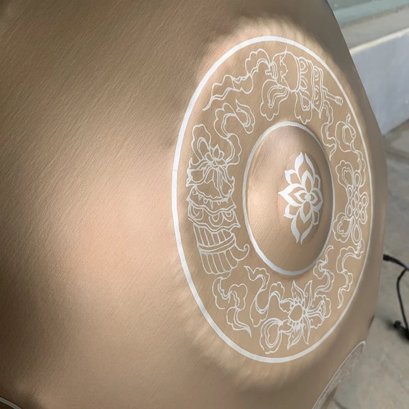 22-дюймовий барабан Carve Golden Professional Handpan Drum D Minor
