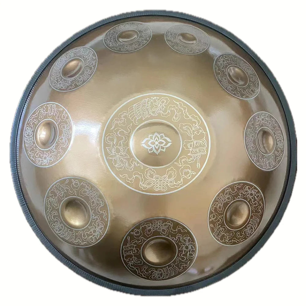 22-дюймовий барабан Carve Golden Professional Handpan Drum D Minor