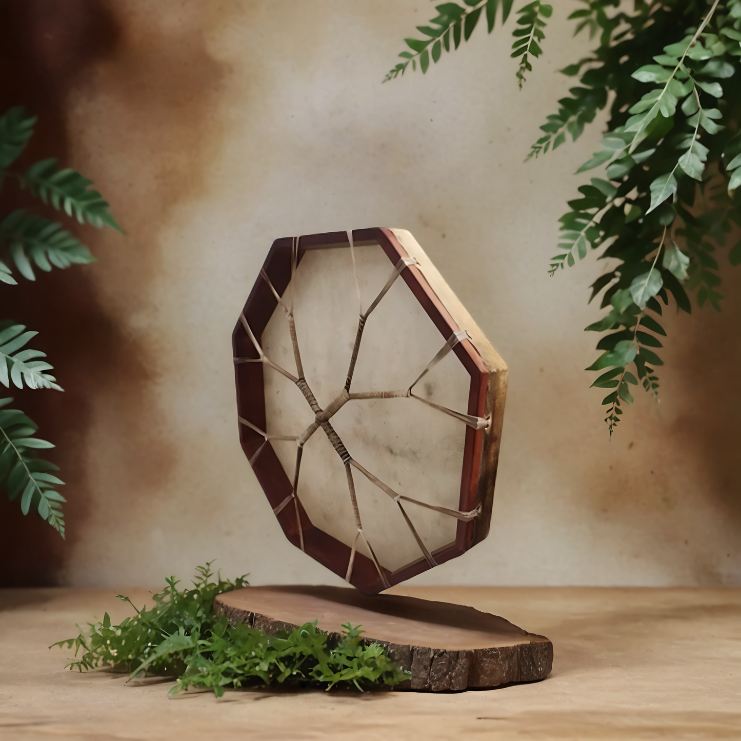 Handmade Octagonal Shaman Drum Sound for Yoga and Meditation