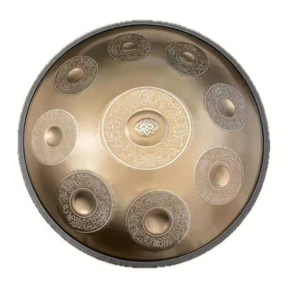 22-дюймовий барабан Carve Golden Professional Handpan Drum D Minor