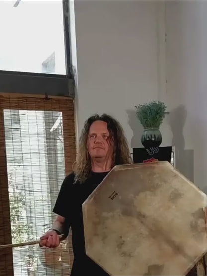 Handmade Octagonal Shaman Drum Sound for Yoga and Meditation
